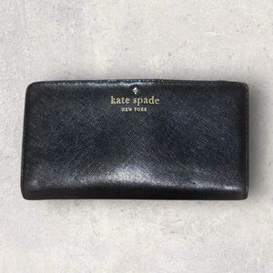 Kate Spade New York Black Slim Fold Snap "Staci" Wallet